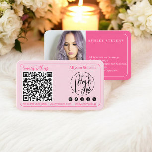 Modern Minimalistisches QR-Foto-Logo für soziale M Visitenkarte