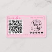 Modern Minimalistisches QR-Foto-Logo für soziale M Visitenkarte (Vorderseite)