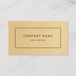 Modern Minimalistisches Real Anwesen Golden Visitenkarte
