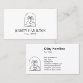 MODERN MINIMALISTISCHES richtiges Anwesen Wohnhaus Visitenkarte (Vorne/Hinten)