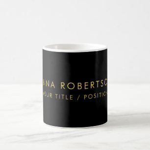 Modern minimalistisches Schwarz Gold Professionell Kaffeetasse