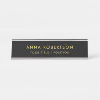 Modern minimalistisches Schwarz-Gold-Professionell