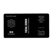 Modern Minimalistisches Schwarzes Dropper-Flaschen (Vorne)