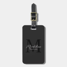 Modern Minimalistisches Script Black Monogram