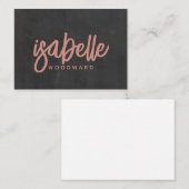 Modern Minimalistisches Script Monogram Terracotta Mitteilungskarte (Vorne/Hinten)