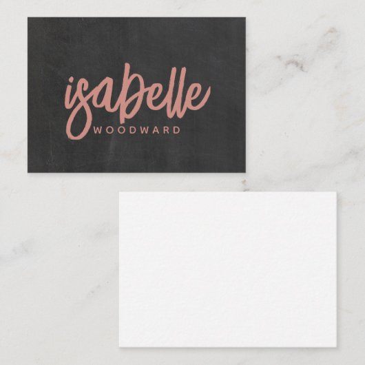 Modern Minimalistisches Script Monogram Terracotta Mitteilungskarte (Vorne/Hinten)