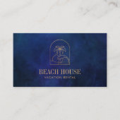 MODERN MINIMALISTISCHES Strandhaus mieten Visitenkarte (Vorderseite)
