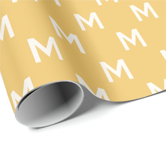 Modern Minimalistisches Weihnachts-Gold-Monogramm- Geschenkpapier (Rolleneckpunkt)