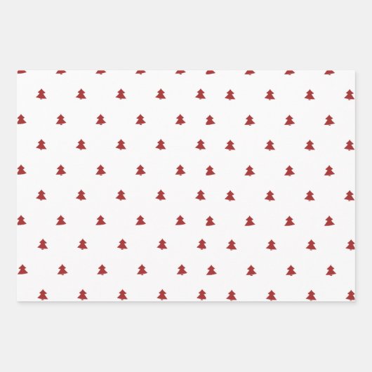 Modern Minimalistisches Weihnachtsrot Geschenkpapier Set (Vorderseite 2)