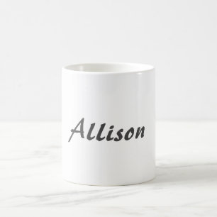 Modern Minimalistisches Weiß Ihren Namen hinzufüge Kaffeetasse