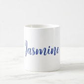 Modern Minimalistisches Weiß tragen Ihren Namen Kaffeetasse (Mittel)