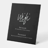 Modern Minimalistisches WLAN-Netzwerkkennwort Sockelschild (Vorderseite)