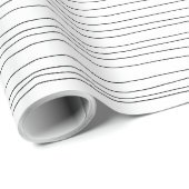 Modern Minimum Unvollkommene Lines Black and White Geschenkpapier (Rolleneckpunkt)