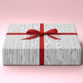 Modern Minimum Unvollkommene Lines Black and White Geschenkpapier