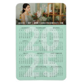 Modern Mint 2024 Kalender Einfaches Foto Magnet (Vertikal)
