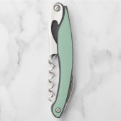 Modern Mint Green Corkschraube - Wine Lover Kellnermesser (Vorderseite)