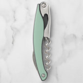 Modern Mint Green Corkschraube - Wine Lover Kellnermesser (Rückseite)
