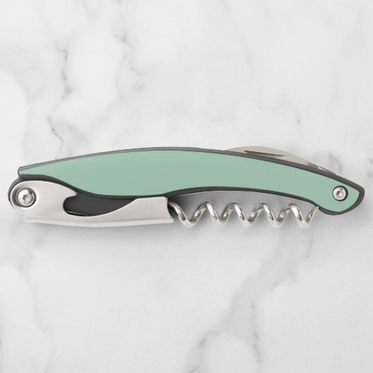 Modern Mint Green Corkschraube - Wine Lover Kellnermesser (Vorderseite)