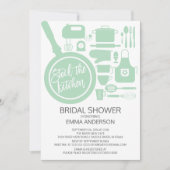 Modern Mint Kitchen Bridal Dusche Einladung (Vorderseite)