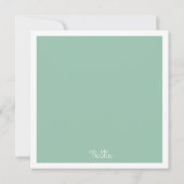 Modern Minze & White Save the Date Foto Cards Einladung (Rückseite)