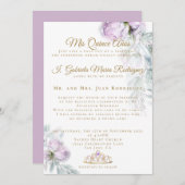 Modern Mis Quince Años Einladung (Vorne/Hinten)