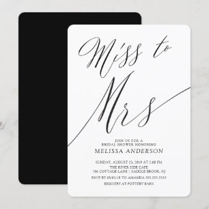 Modern Miss an Mrs. Brautparty Einladung