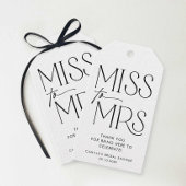 Modern Miss an Mrs. Brautparty Geschenkanhänger