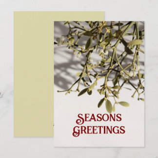 Modern Mistletoe Christmas Feiertagskarte