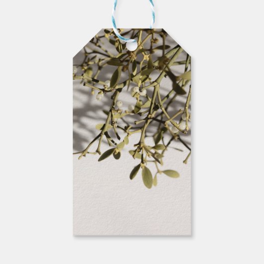 Modern Mistletoe Christmas Geschenkanhänger (Rückseite)