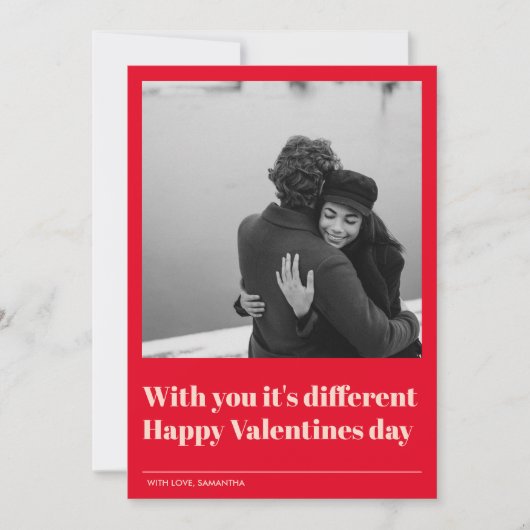 Modern mit dir ist es anders | Valentines Foto (Vorderseite)