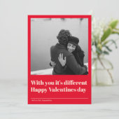 Modern mit dir ist es anders | Valentines Foto (Stehend Vorderseite)