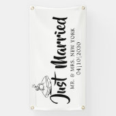 Modern mit Herz nur verheiratet Banner (Vertikal)