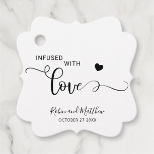 Modern, mit Liebe erfüllt, Schwarz und Weiß Geschenkanhänger
