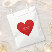 Modern mit Liebe-Rotes Herz Geschenktütchen (Ausgeschnitten)