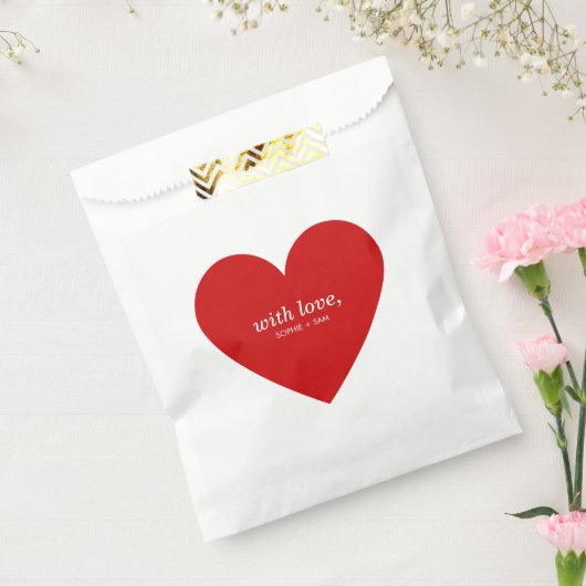 Modern mit Liebe-Rotes Herz Geschenktütchen (Versiegelt)