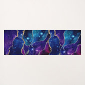 Modern Mit Monogramm Gold Lila Blue Agate Yogamatte (Rückseite (Horizontal))