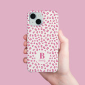 Modern Mit Monogramm rosa Leopard Print Case-Mate iPhone Hülle