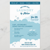 Modern Mobile Laundry Service Laundromat Marketing Flyer (Vorne)