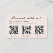 Modern Mocha 3 QR-Code Multi-Social Visitenkarte (Vorderseite)