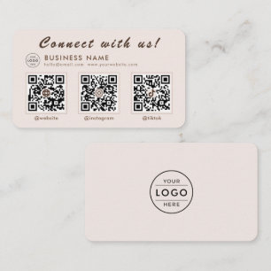Modern Mocha 3 QR-Code Multi-Social Visitenkarte