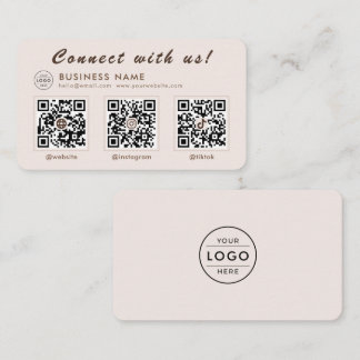 Modern Mocha 3 QR-Code Multi-Social Visitenkarte