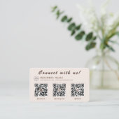Modern Mocha 3 QR-Code Multi-Social Visitenkarte (Stehend Vorderseite)