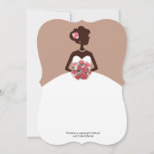 Modern Mocha Bridal Dusche Einladung (Rückseite)