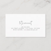 Modern Mocha Kaffee Wasserfarbe Natürliche Minimal Visitenkarte (Rückseite)