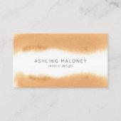 Modern Mocha Kaffee Wasserfarbe Natürliche Minimal Visitenkarte (Vorderseite)