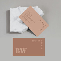 Modern Mocha Mousse Beruflich Monogram