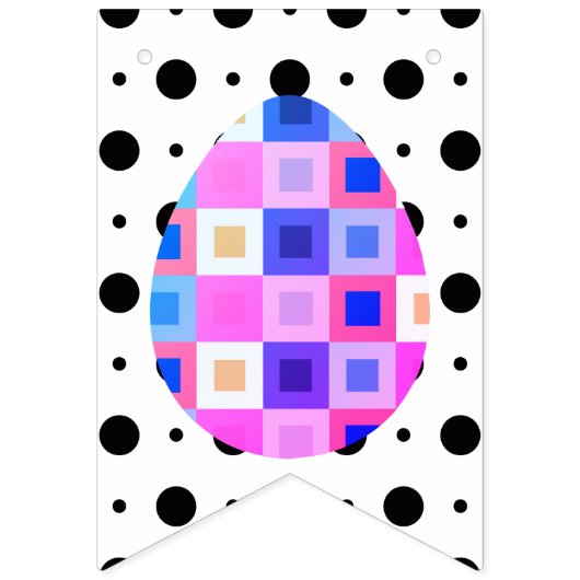 Modern Mod Pop Art Geometric Easter Bunting Banner (Erste Fahne)