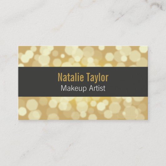 Modern, Mode, Glamour, Imitat-Gold, Visitenkarte (Vorderseite)