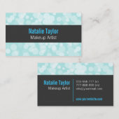 Modern, Mode, Pastellblau, Maskenbildner Visitenkarte (Vorne/Hinten)