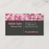 Modern, Mode, stilvoll, karminrot, Maskenbildner Visitenkarte (Rückseite)